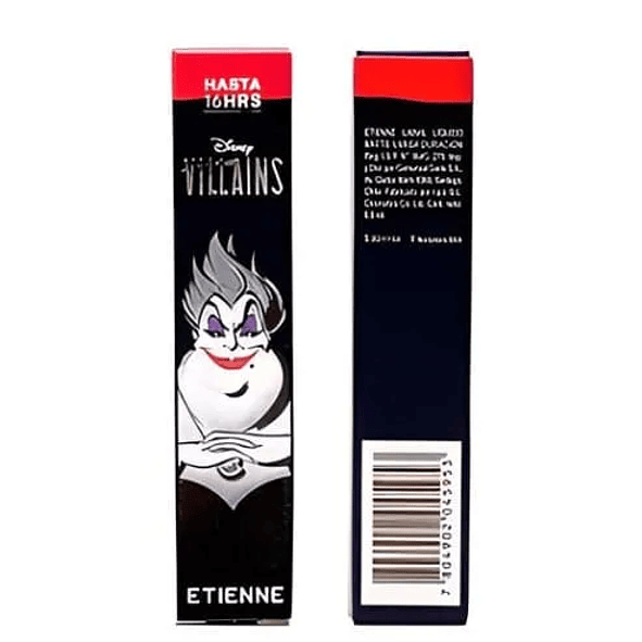Labial Etienne Disney Ursula Mate Tono Intenso y Textura Sedosa 3