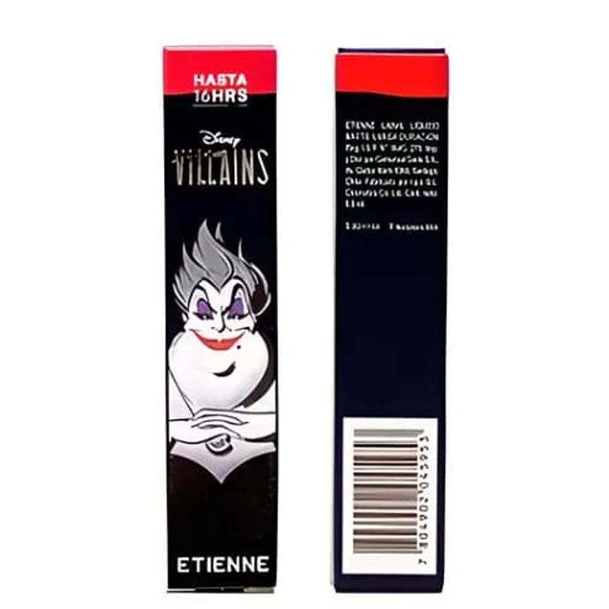 Labial Etienne Disney Ursula Mate Tono Intenso y Textura Sedosa 3