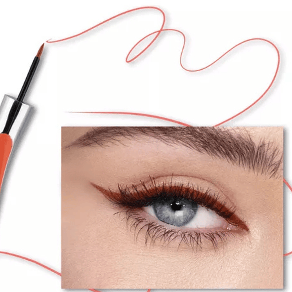 Kiss Beauty Delineador de Ojos Eyeliner Matte Naranja Resistente al Agua y Larga Duración 2