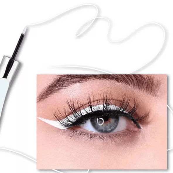 Kiss Beauty Delineador de Ojos Eyeliner Matte Blanco Resistente al Agua y Larga Duración 2