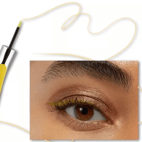 Kiss Beauty Delineador de Ojos Eyeliner Matte Amarillo Resistente al Agua y Larga Duración 2