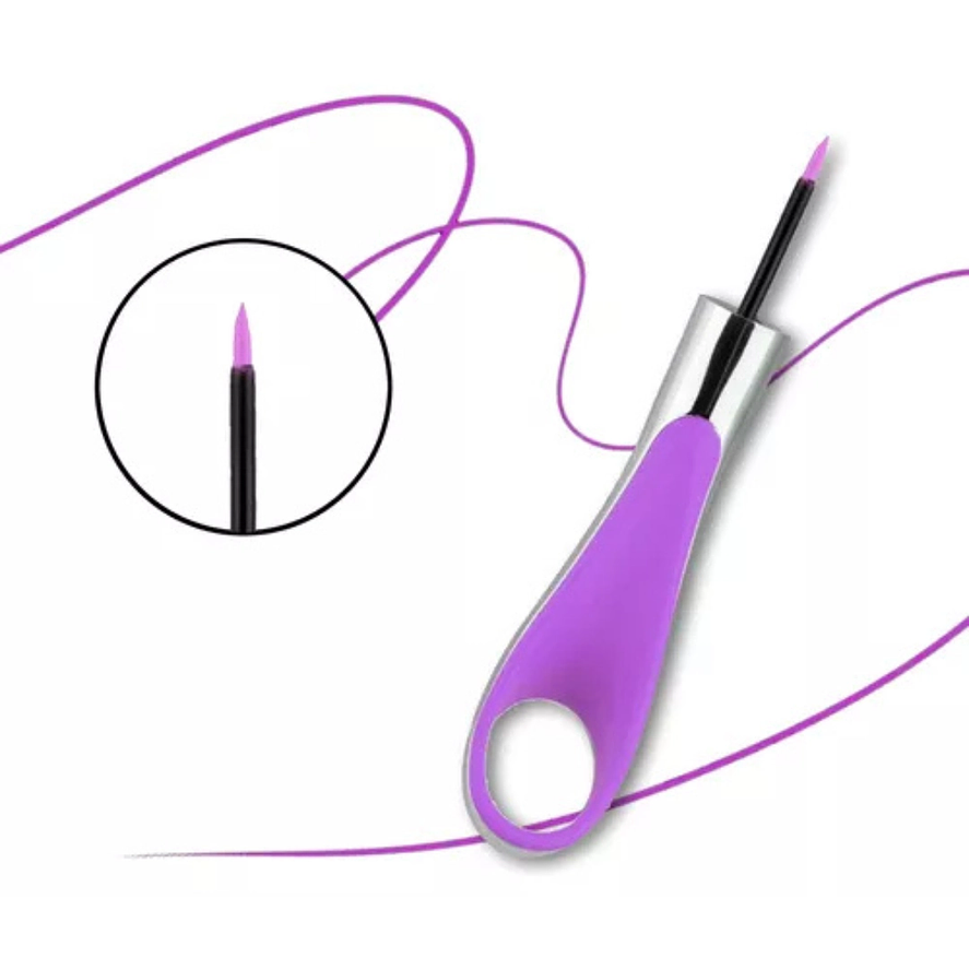 Kiss Beauty Delineador de Ojos Eyeliner Matte Morado Resistente al Agua y Larga Duración 3