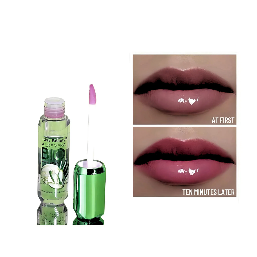 Kiss Beauty Brillo Labial Mágico con Aloe Vera Hidratación y Brillos Intensos 2