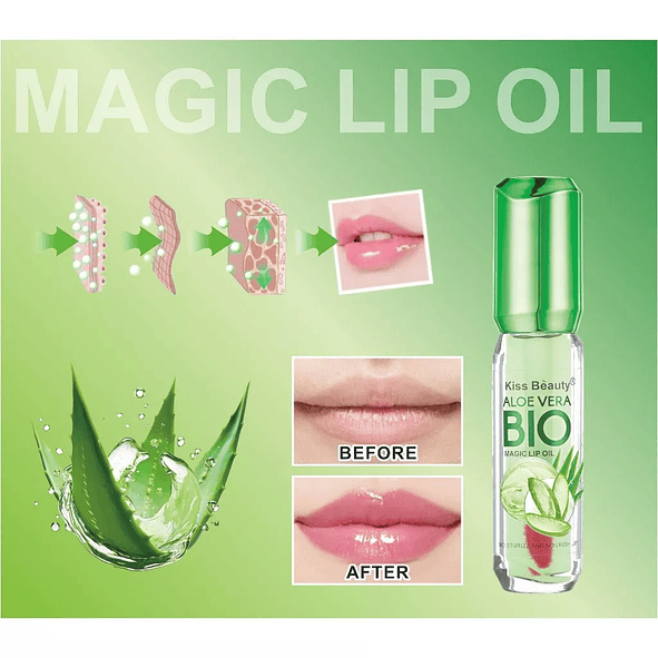 Kiss Beauty Brillo Labial Mágico con Aloe Vera Hidratación y Brillos Intensos 4
