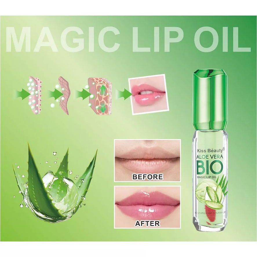 Kiss Beauty Brillo Labial Mágico con Aloe Vera Hidratación y Brillos Intensos 4
