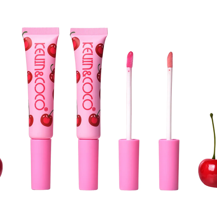 Set de 2 Brillos Labiales Kiss Beauty Kevin y Coco Hidratación y Brillos Intensos 1