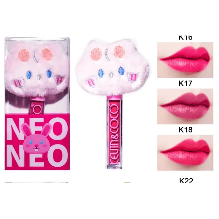 Labial de Peluche Kawaii Kevin y Cocos Suavidad y Diversión en Cada Aplicación 1