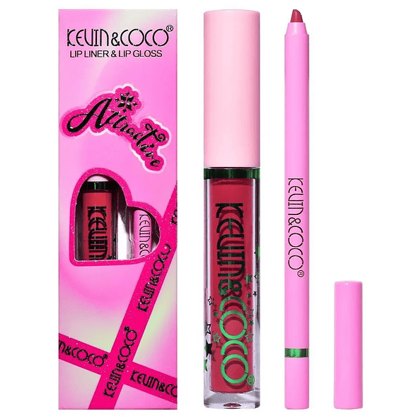 Set de Labial y Delineador de Labios Kevin y Cocos Combinación Perfecta para Unos Labios Definidos y Coloridos 1
