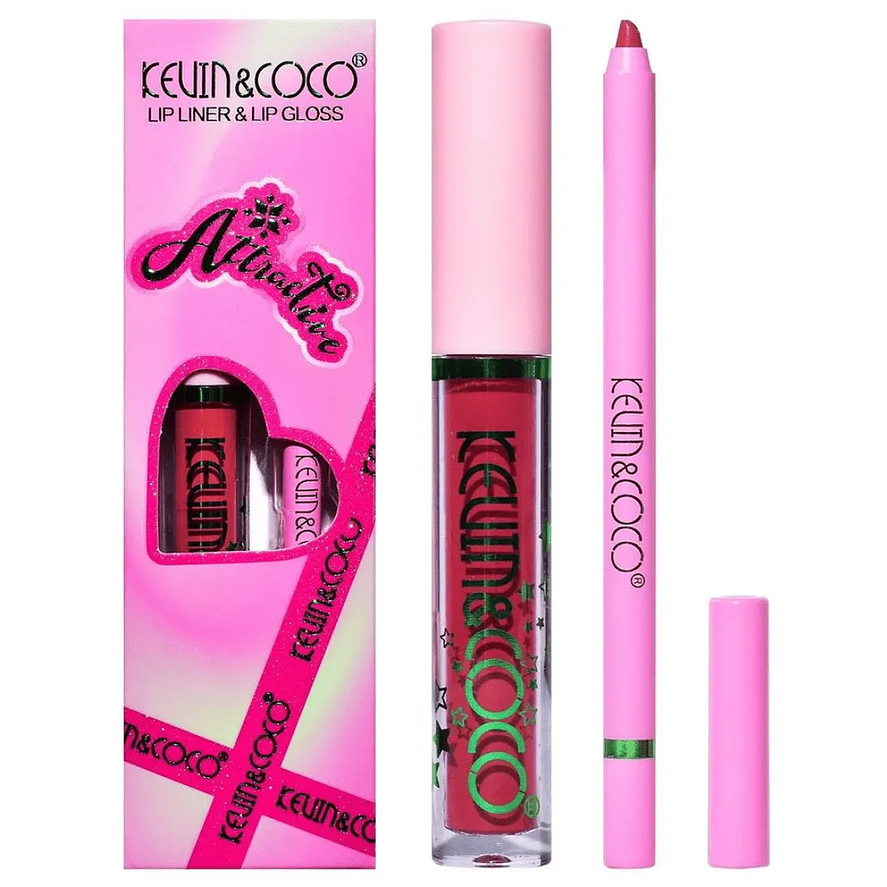 Set de Labial y Delineador de Labios Kevin y Cocos Combinación Perfecta para Unos Labios Definidos y Coloridos 1