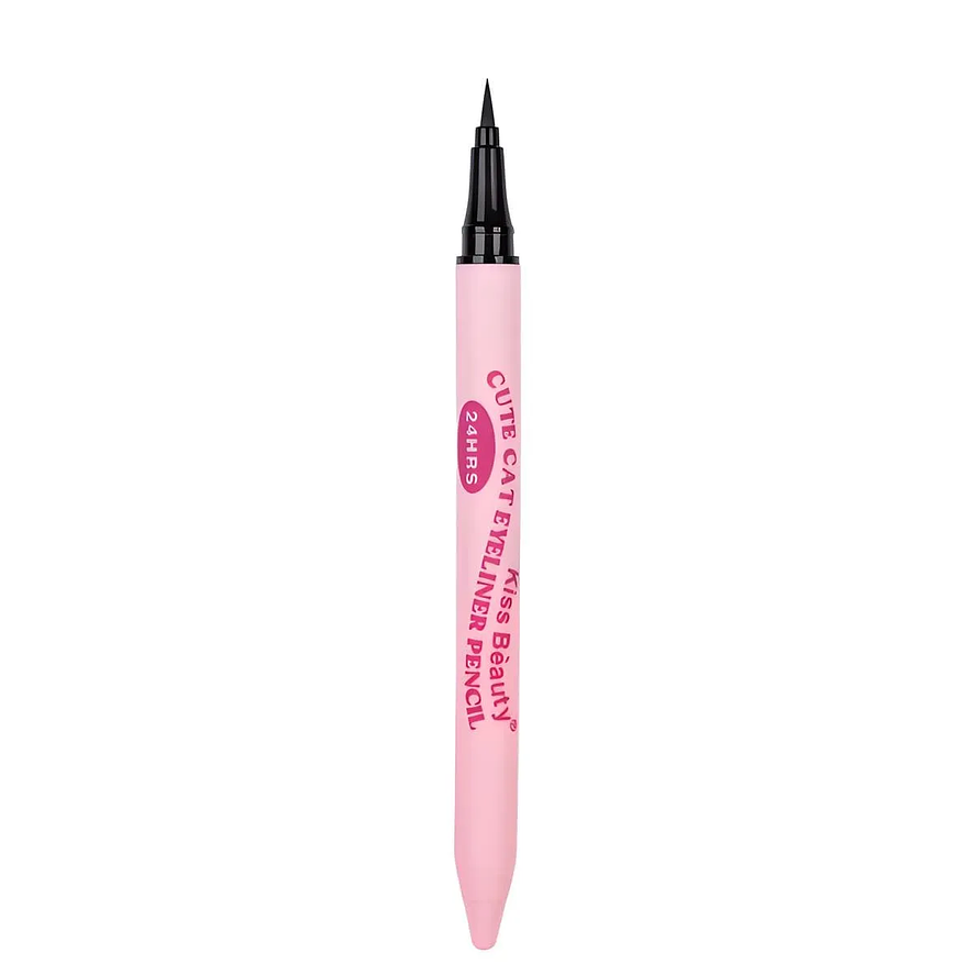 Delineador de Ojos Kawaii Kiss Beauty Negro Precisión y Estilo con Diseño Adorable 1