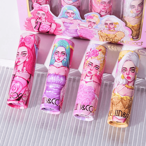 Set de 4 Labiales Kevin y Cocos Variedad de Colores y Cuidado Intenso 2