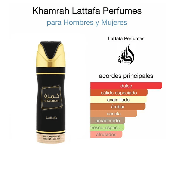 Lattafa Khamrah Perfume Spray 200ml Fragancia Árabe Dulce y Sensual 3