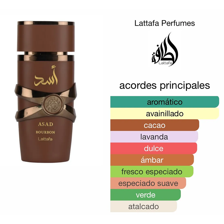 Lattafa Asad Bourbon 100ml Hombre 6