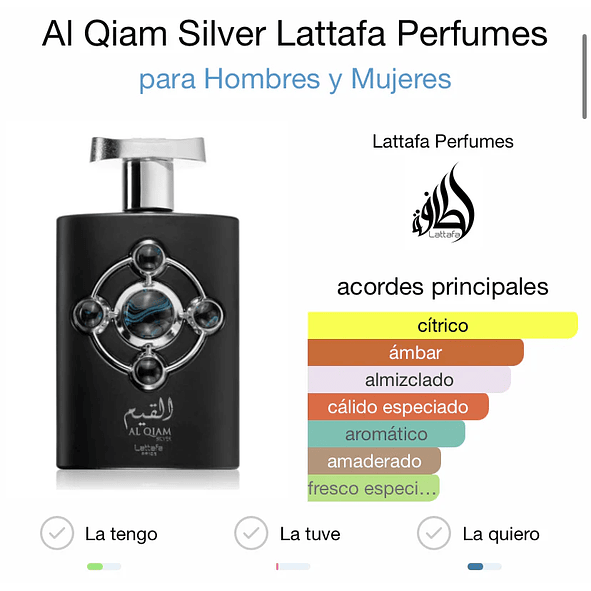 Lattafa Al Qiam Silver 100ml Hombre 3