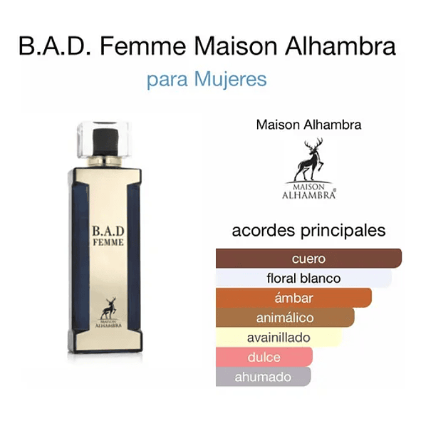 Maison Alhambra BAD Femme Edp 100ml Mujer 3
