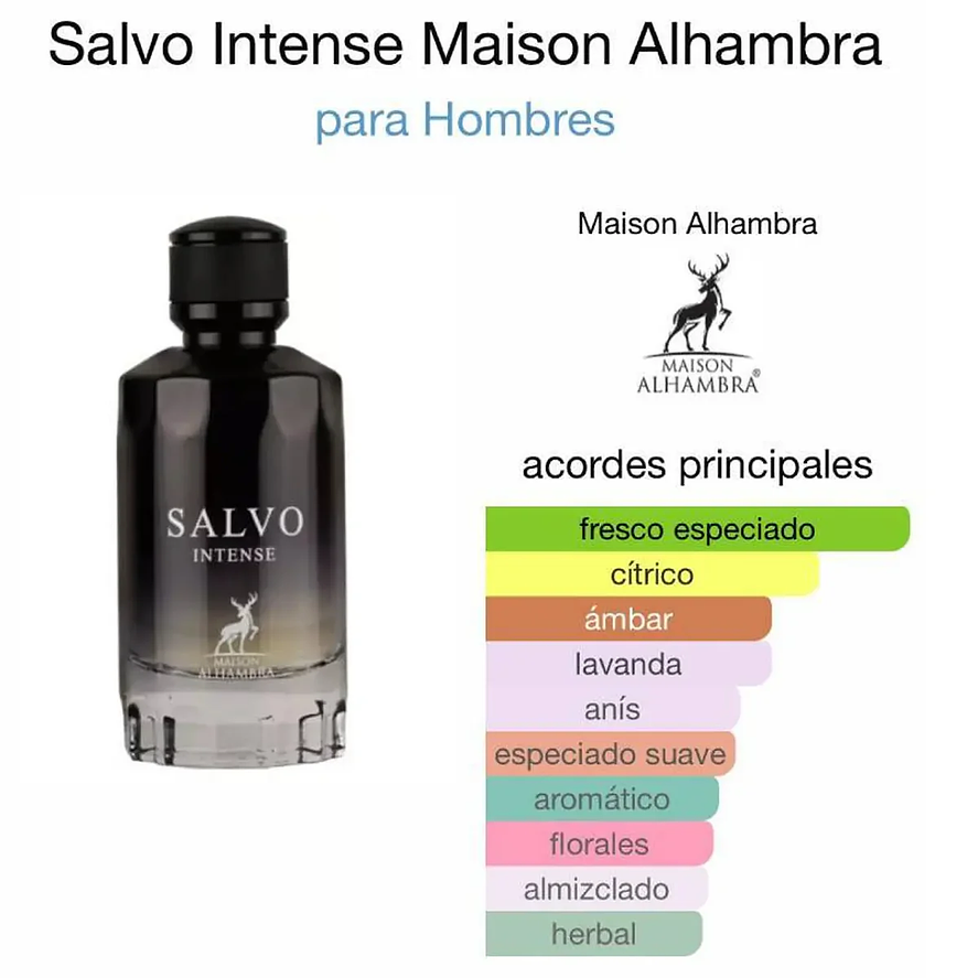 Maison Alhambra Salvo Intense EDP 100ml Hombre 3
