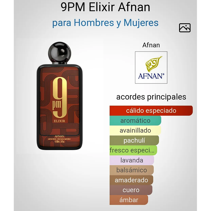 Afnan 9pm Elixir 100ml Hombre 3