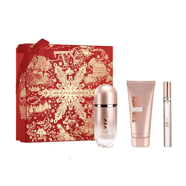 Carolina Herrera Set Estuche 212 Vip Rose 80ml+10ml+100ml Mujer 1
