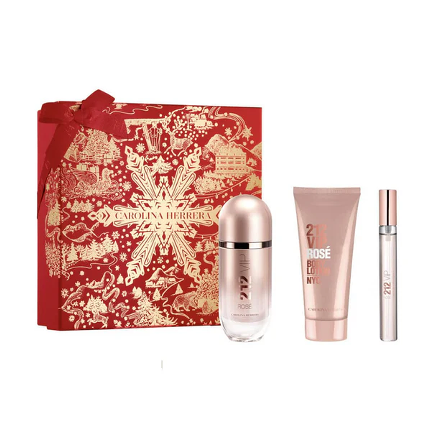 Carolina Herrera Set Estuche 212 Vip Rose 80ml+10ml+100ml Mujer 1
