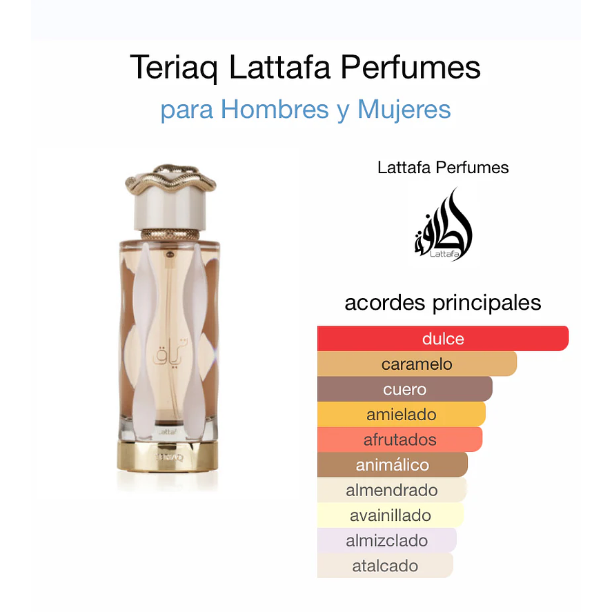 Lattafa Teriaq Edp 100ml Mujer 1