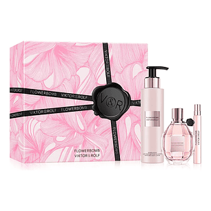 Viktor & Rolf Set Perfume FlowerBomb EDP 100ml + 1 mini 10ml + Body Lotion 200ml Mujer