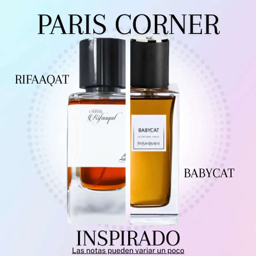 Paris Corner Rifaaqat 85ml Hombre (Inspiracion Babycat Ysl) 3