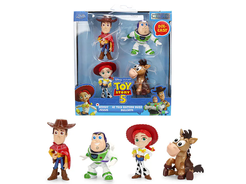 Set de 4 Figuras de Metal Coleccionables de 