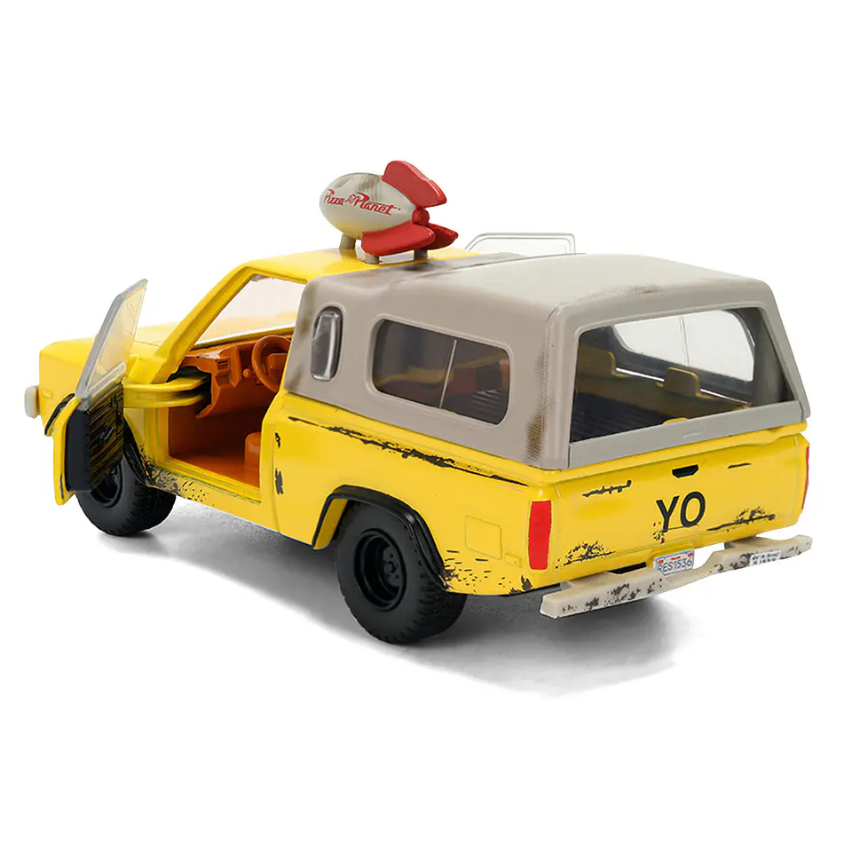 Camioneta de Pizza Planet Amarilla (Efecto Desgastado) con Techo Beige - Película 