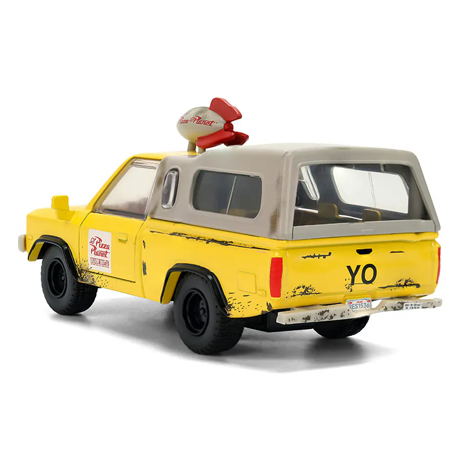 Camioneta de Pizza Planet Amarilla (Efecto Desgastado) con Techo Beige - Película 
