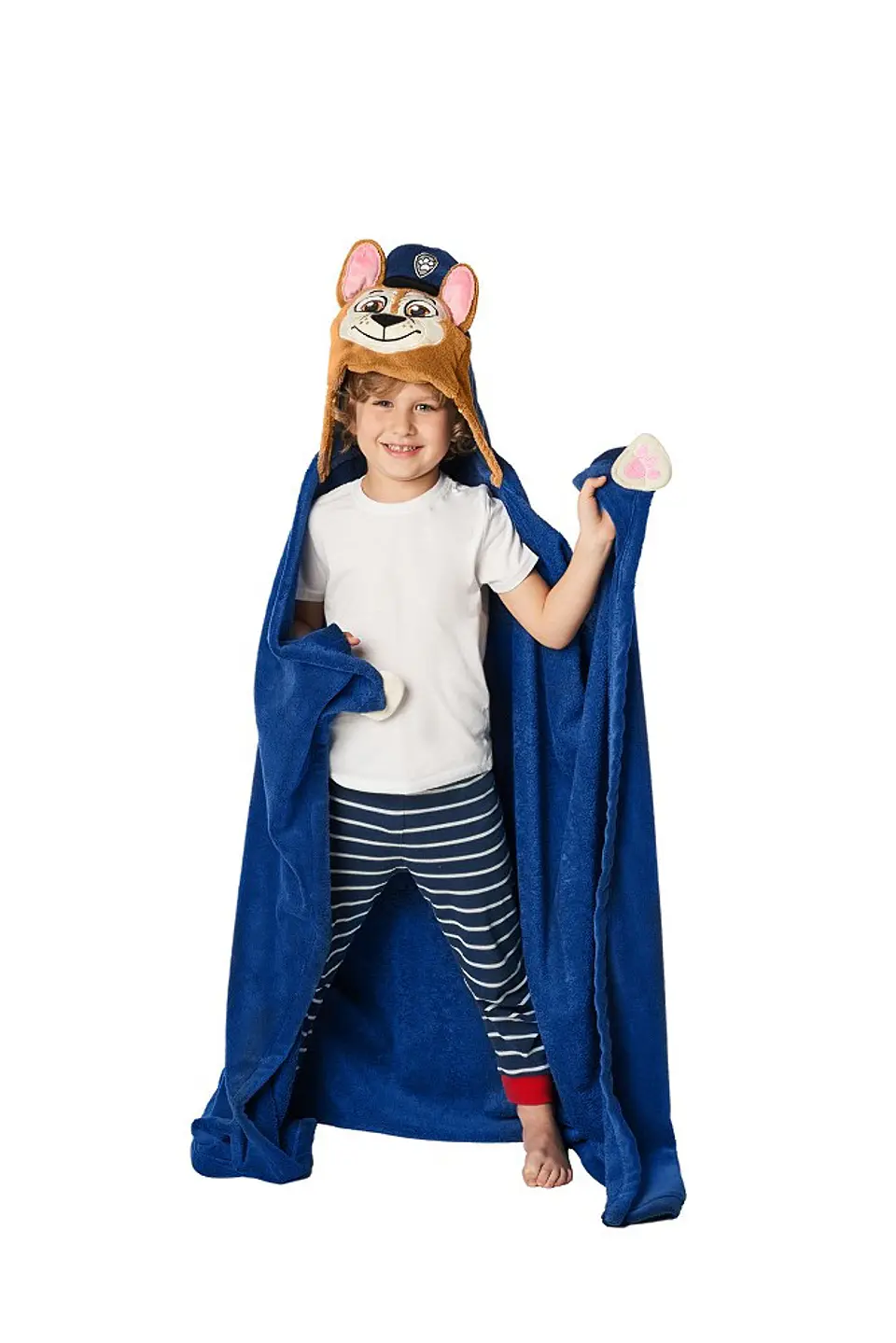 Bata de Baño Infantil Paw Patrol con Efecto 3D en Tela Coral (Medidas 110x140 cm) 1