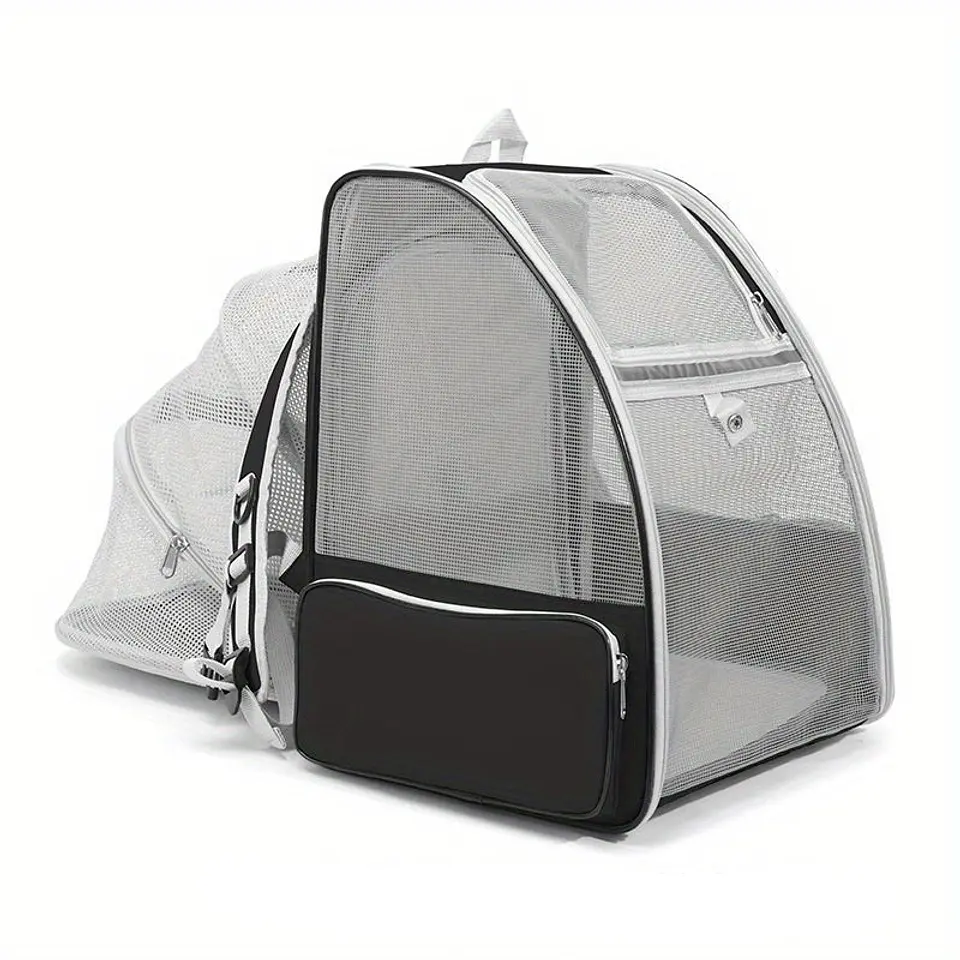 Expandable Cat Backpack Carrier with 3-Sided Mesh 1