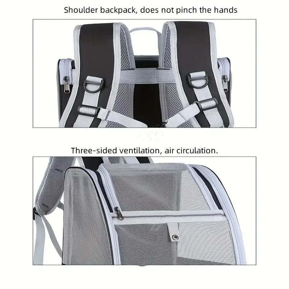 Expandable Cat Backpack Carrier with 3-Sided Mesh 4