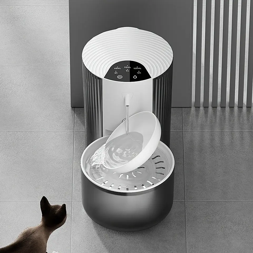 Smart Cat Water Fountain with 3L, USB & Battery 2