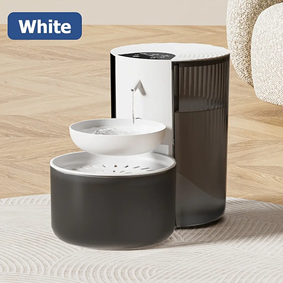 Smart Cat Water Fountain with 3L, USB & Battery 3
