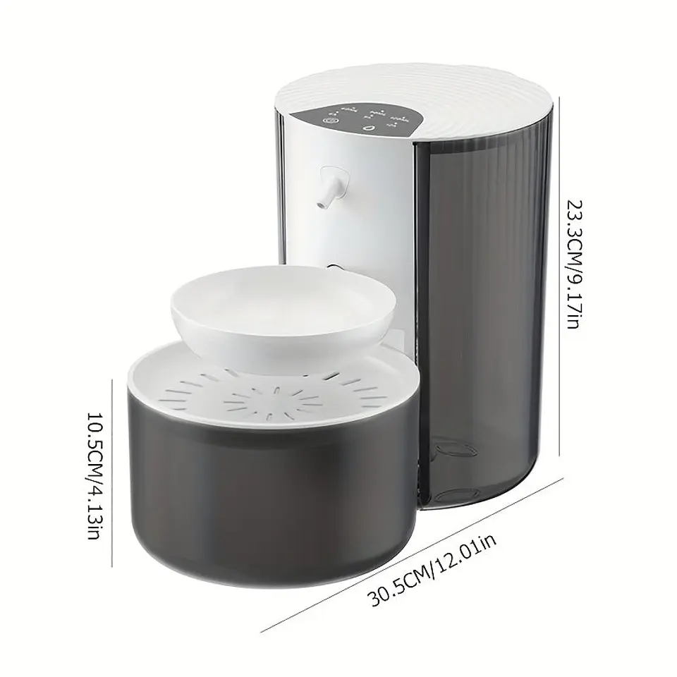 Smart Cat Water Fountain with 3L, USB & Battery 4