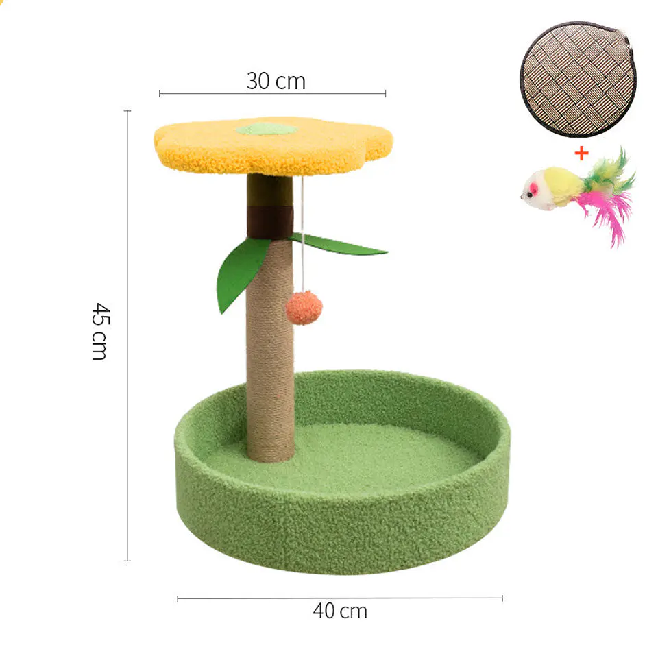 Cat Scratcher with Sisal Winding and Hemp Surface 1