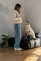 Woolen Dog Vest - White - Miniatura 5