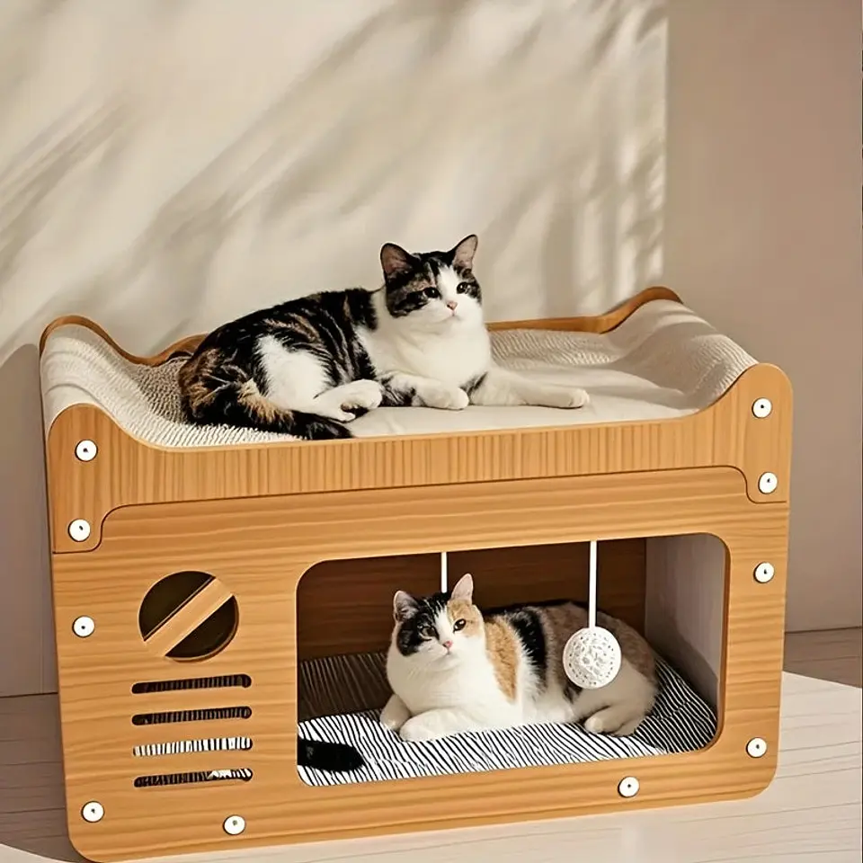 2-in-1 Wall Cat Bed and Scratching Post 3