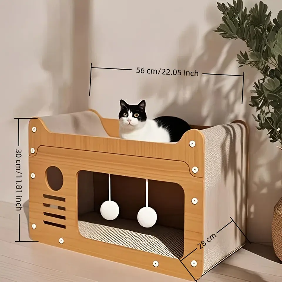 2-in-1 Wall Cat Bed and Scratching Post 4