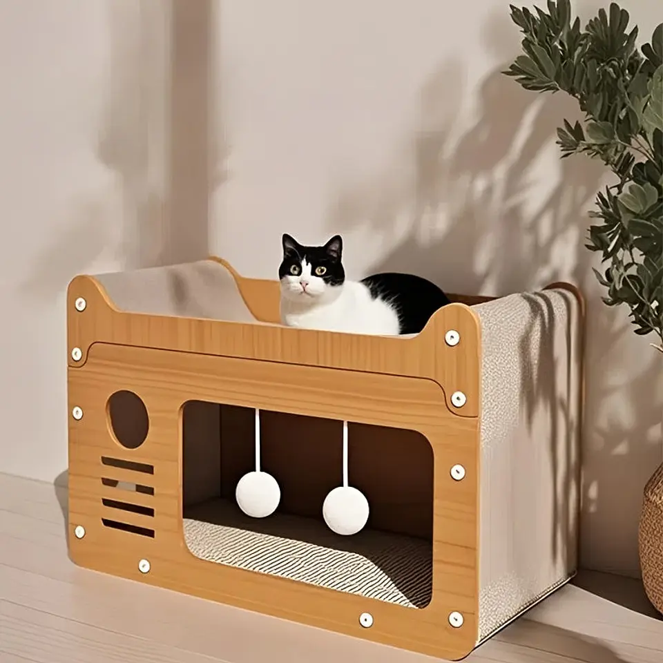 2-in-1 Wall Cat Bed and Scratching Post 5
