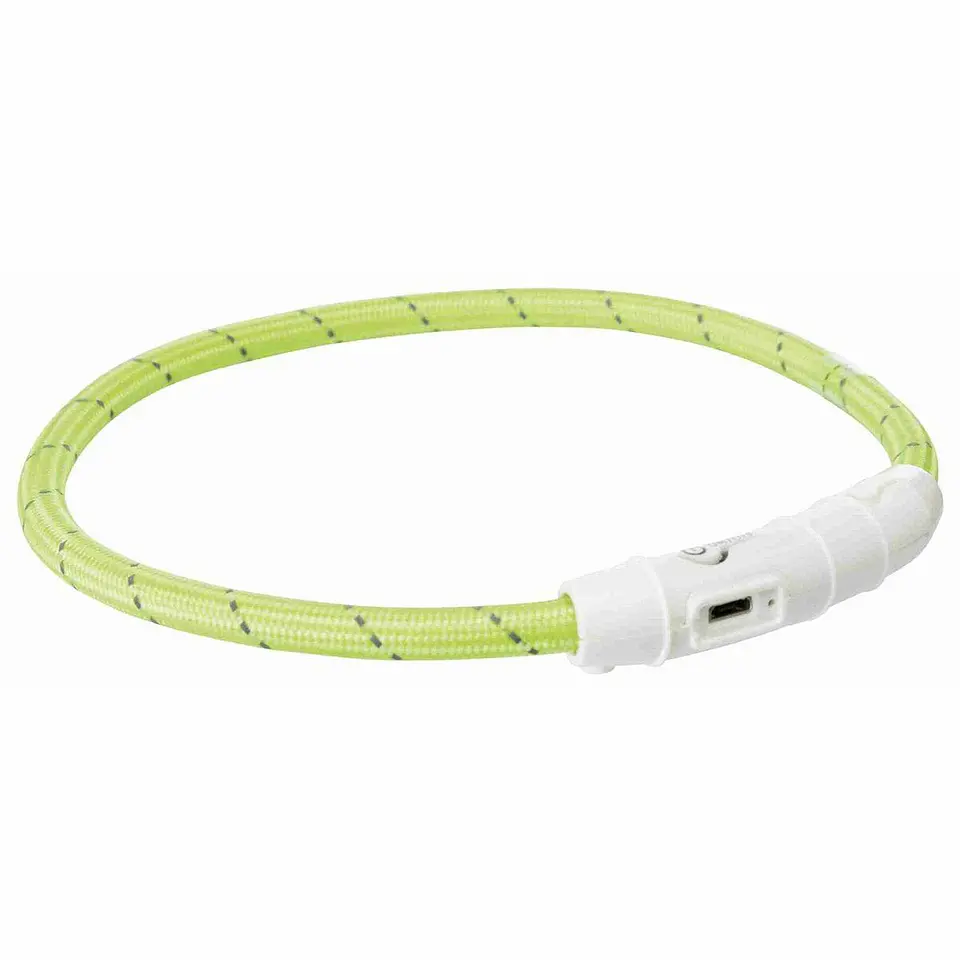 LED Collar for Pets Trixie Flash USB Green 12