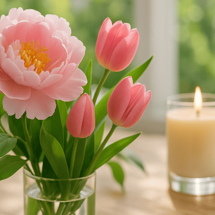 Peonías y Tulipanes 1