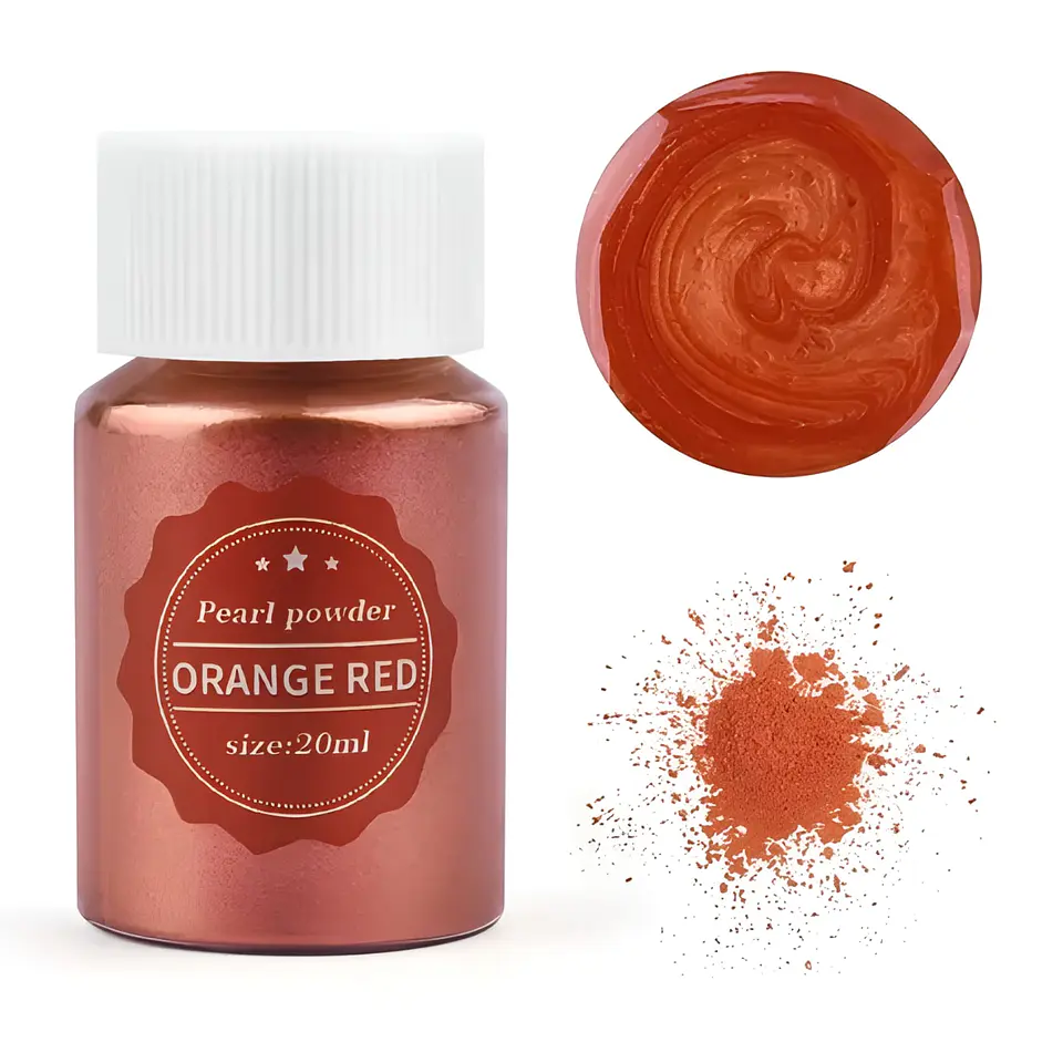 Polvo de Mica Orange Red 1