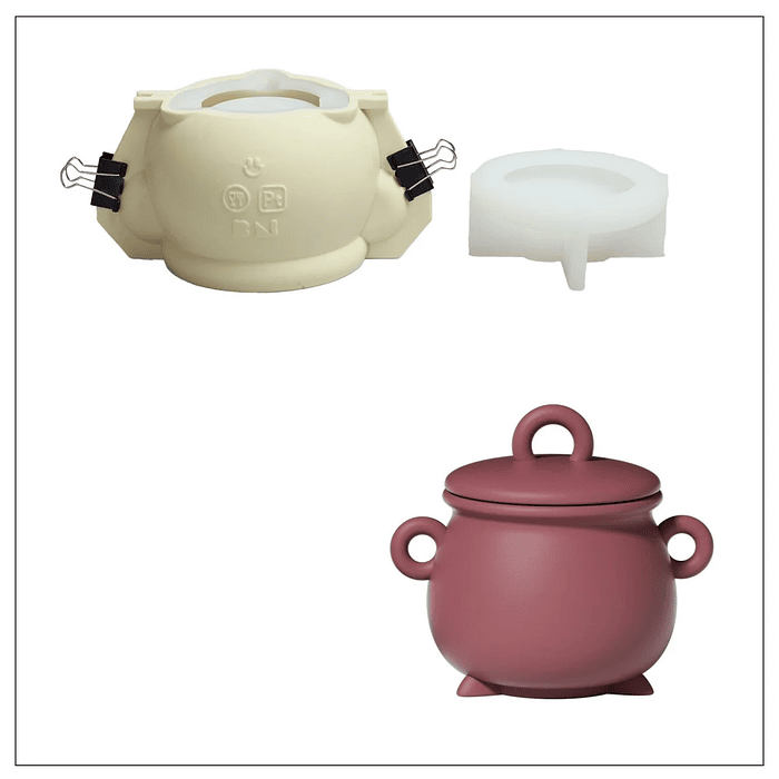 Molde Recipiente Caldero de Bruja 6