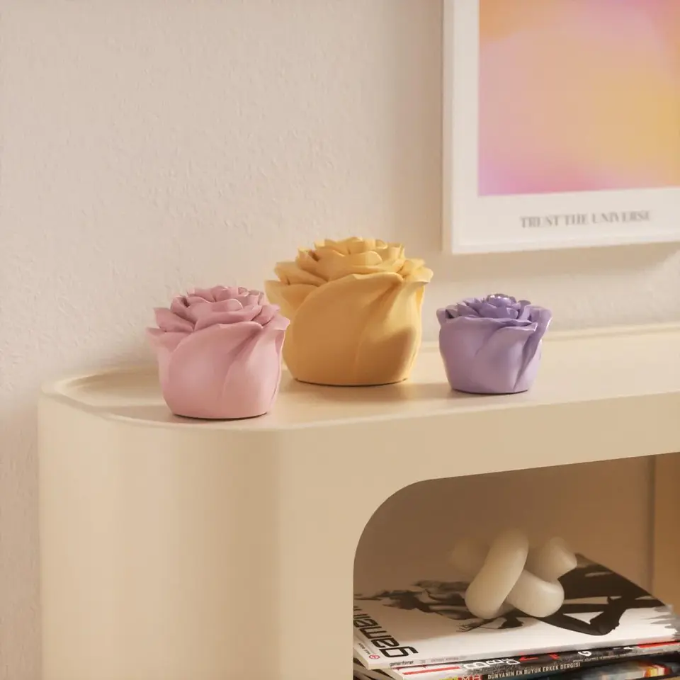 Molde Recipiente Rosa Eterna  2