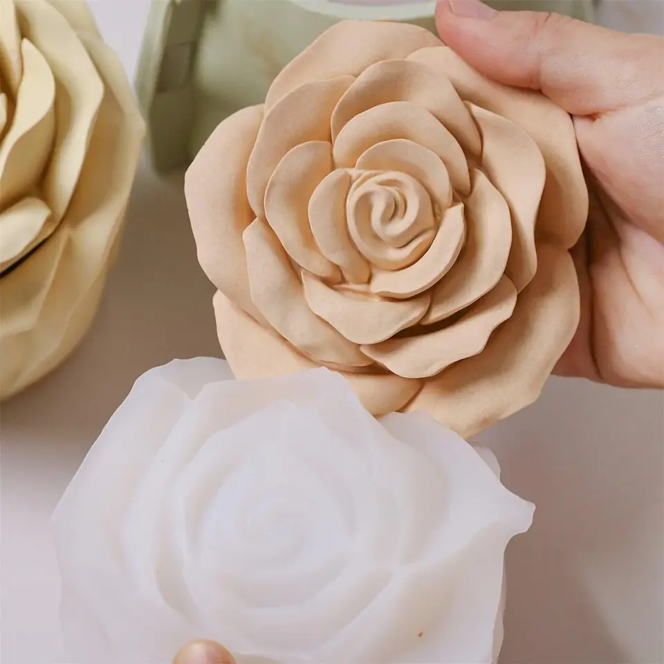 Molde Recipiente Rosa Eterna  5