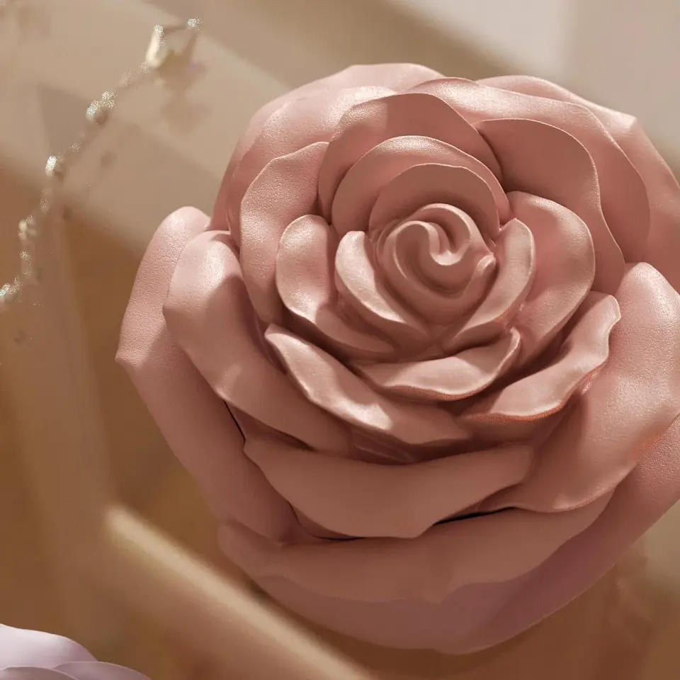 Molde Recipiente Rosa Eterna  6