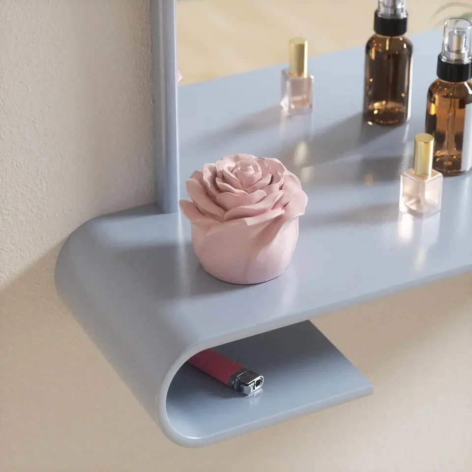 Molde Recipiente Rosa Eterna  7