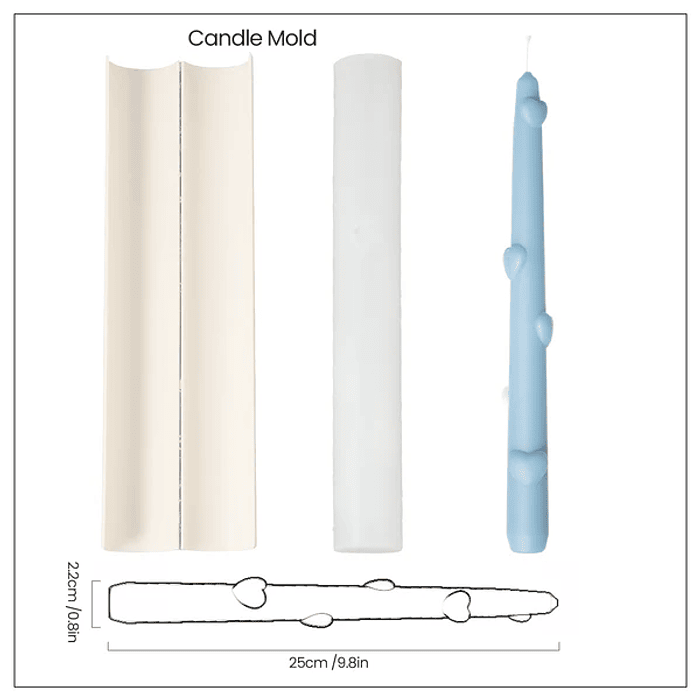 Molde Vela Cónica Corazon de Amor 2