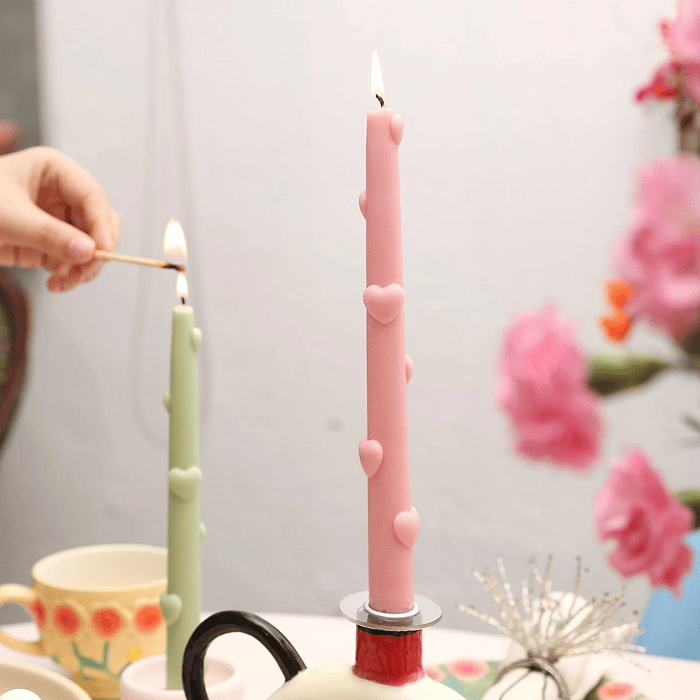 Molde Vela Cónica Corazon de Amor 6